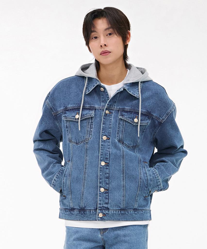 Chasecult Unisex Detachable Hooded Jacket - Blue