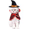 Halloween Cat Costume Pet Dog Clothes Cloak Shape Bat & Pumpkin Pattern Pet Cat Cosplay Garment Add Spooky Atmosphere