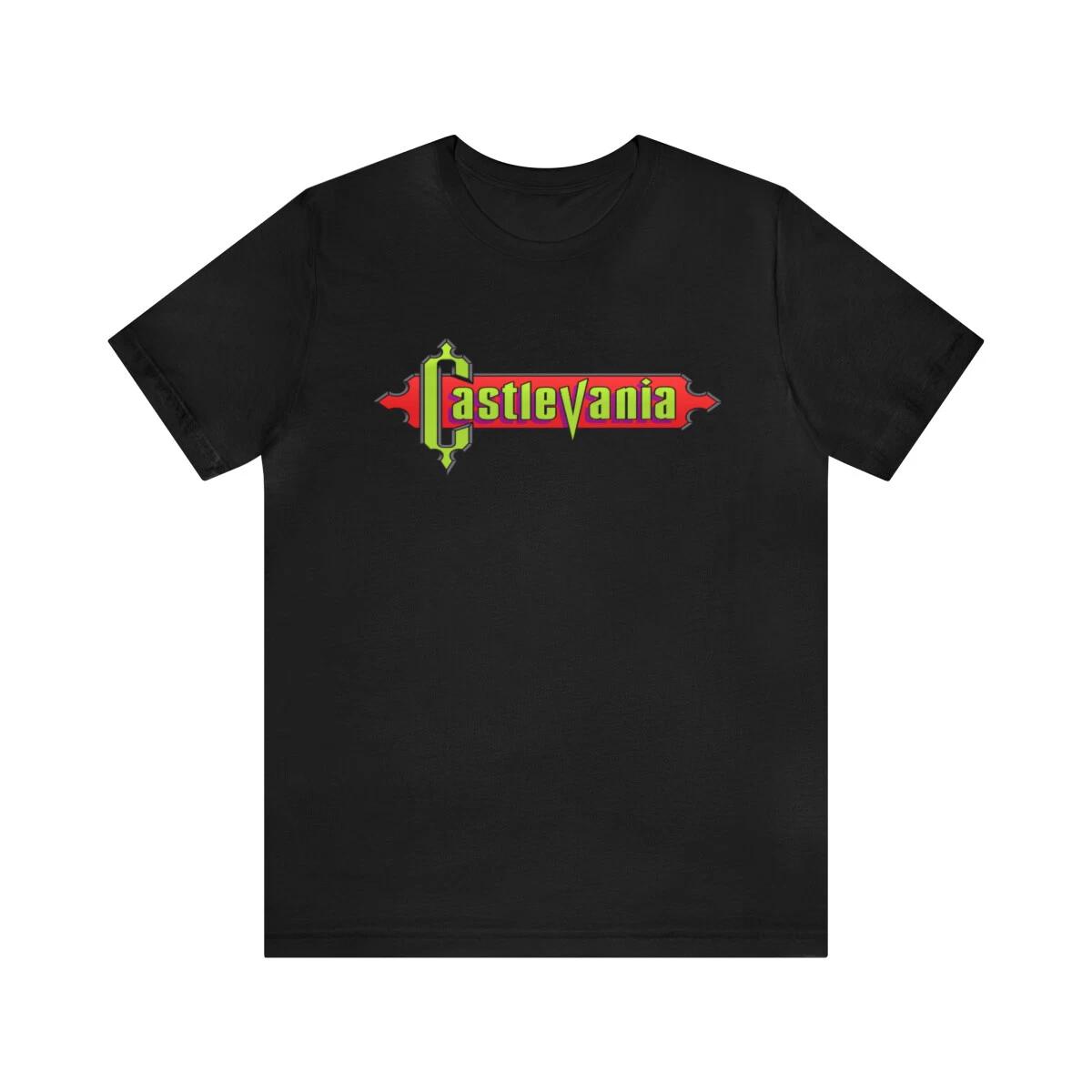 Castlevania NES Retro Style Pixel Art Unisex Short Sleeve 100% Cotton T-shirt Mens Tees Top S