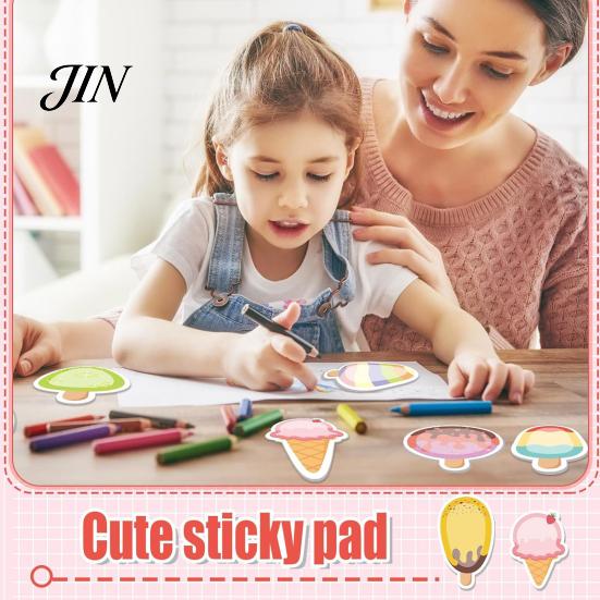 Paper Memo Pads 12Pcs/Set Cartoon Animal Self-Stick Note, 30 Sheets/Pad Self-adhesive Note Pad, Cat Pattern Notes Super Sticking Power Post