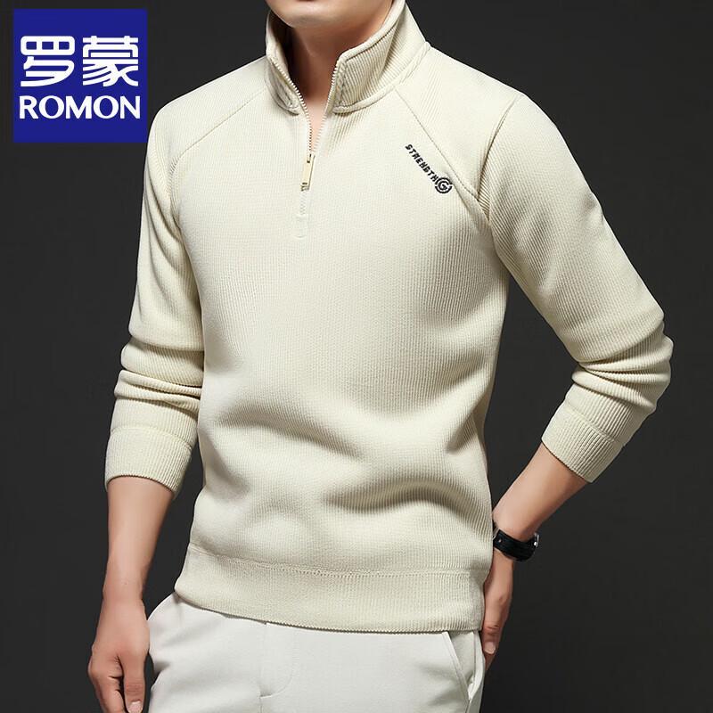 Romon Men s Winter Half-Zip Fleece Sweatshirt L