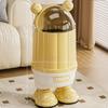 Cartoon Trash Can with Lid Cute Playful Wastebasket for Kids, Families,