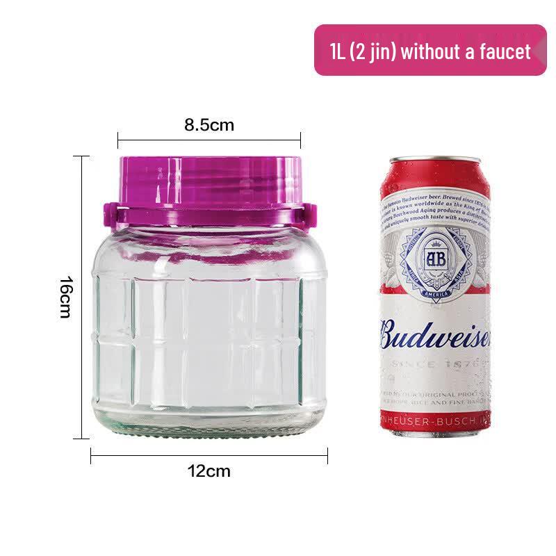 

Lantuan 1L Glass Brewing Jars with Faucet (4-Pack)