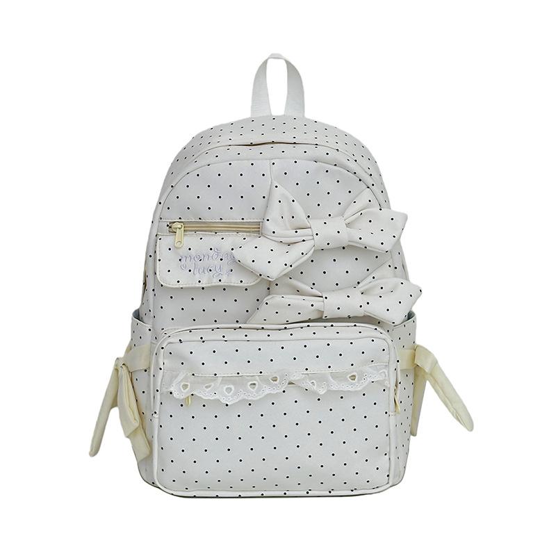 Mochila escolar nueva mochila casual femenina coreana ins mochila escolar para estudiante de secundaria mochila con lazo de alto valor