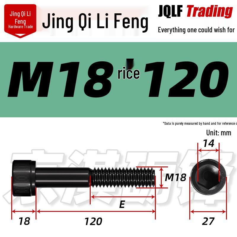 M6-M24 High-Strength Black Hex Socket Reverse Thread Cap Screw
