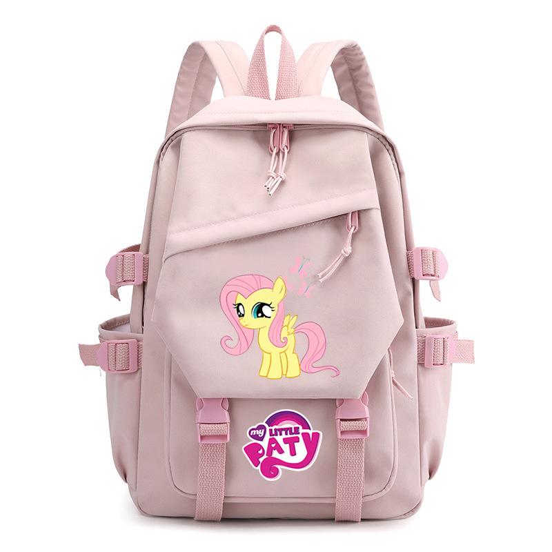 Pony Poly Rainbow Pony Printed Student School Bag Large Capacity Primary And Secondary School Student School Bag Children'S Backpack