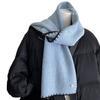 New Year's Red Overlock Knitted Scarf Women's Blue New Winter High End Warm and Cold Proof Atmosphere Scarf