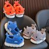 Gemütliche Wasserdichte Kinder Hausschuhe mit Hai-Motiv für Jungen Mädchen Warme Indoor Winter Hausschuhe