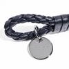 Bottega Veneta Intrecciato Leather Size for Men and 113546 V3UN1 Made in Genuine Leather Bracelet, M, Navy, Women, 4039, Italy, [Used]
