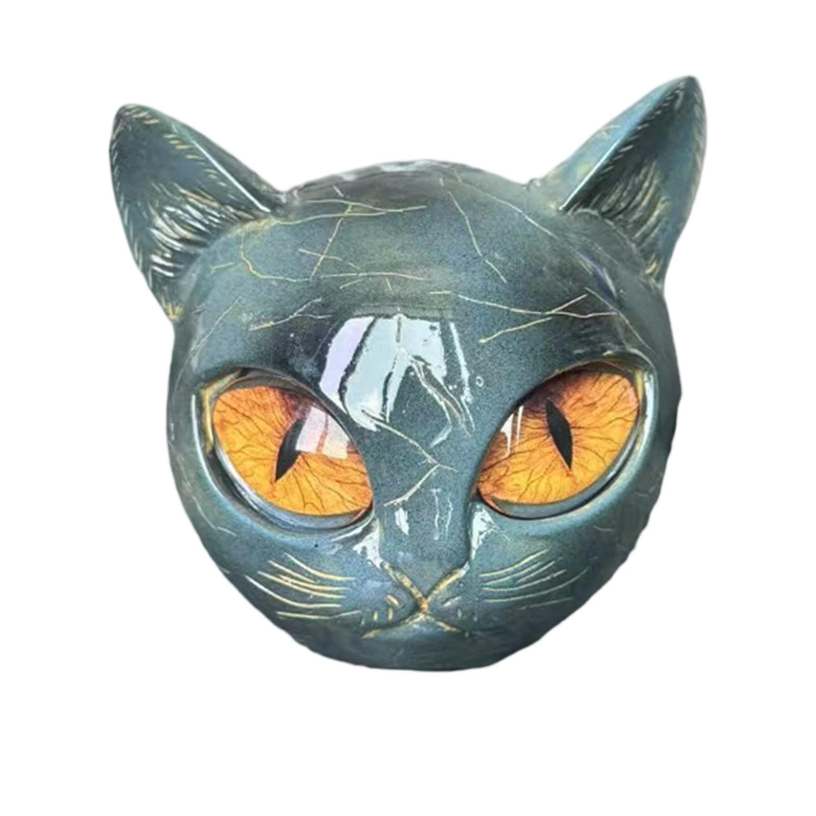 

Роскошная каменная скульптура черных кошек, Элегантный домашний декор и готовое к подарку произведение искусства, Подарки для любителей кошек, женщин, мужчин One Size