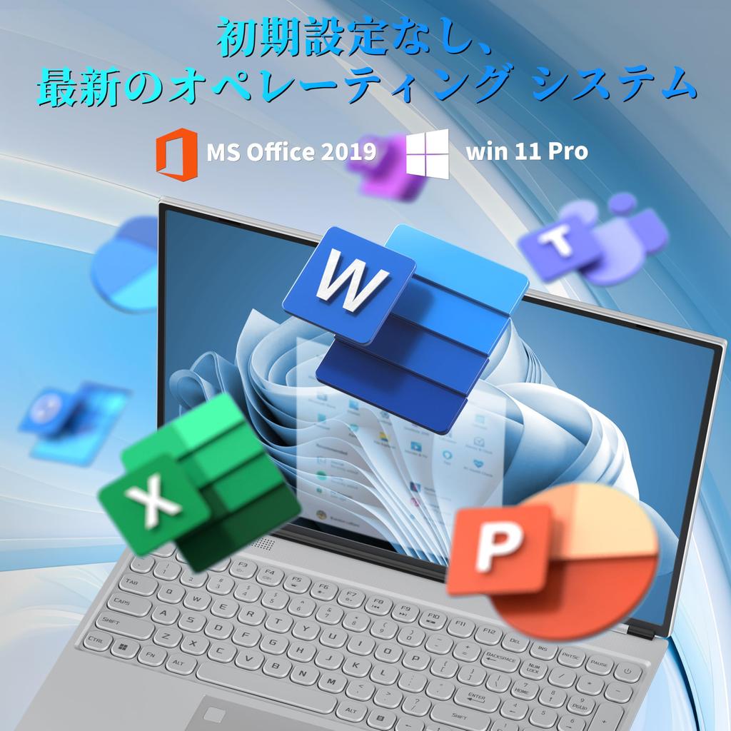 FHD IPS Laptop with MS Office 2019 and Windows 11 16GB DDR4 a fast and quiet Celeron N95 processor a USB SSD Bluetooth fingerprint and a backlit