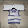 Xuanmen Striped Knit Vest - Slim Fit, Flattering and Versatile Round Neck Top for Summer 2026