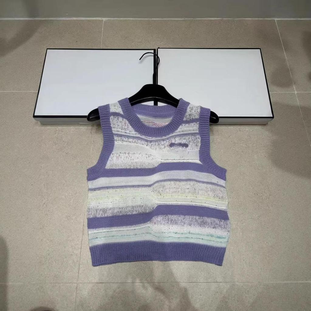 Xuanmen Striped Knit Vest - Slim Fit, Flattering and Versatile Round Neck Top for Summer 2026
