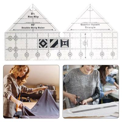 Quiltovací pravítko 60/90 stupňů Patchworkové šicí pravítko Šablona Průvodce šablonou Šití pro kutily