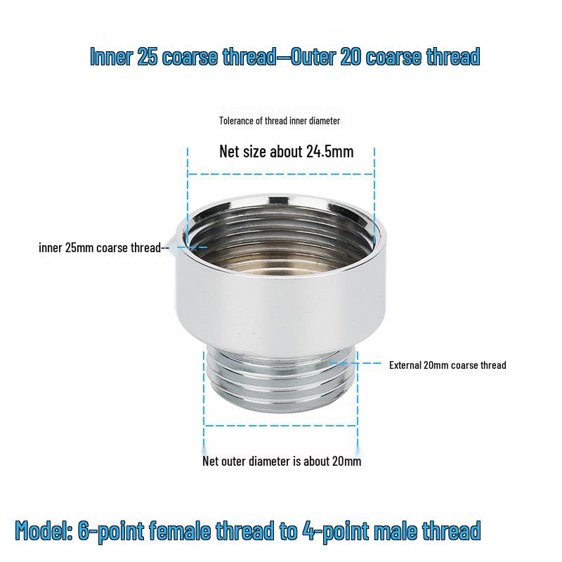Universal Faucet Adapter: 4-Point Quick Connect for Shower Hose and Washing Machine Inlet