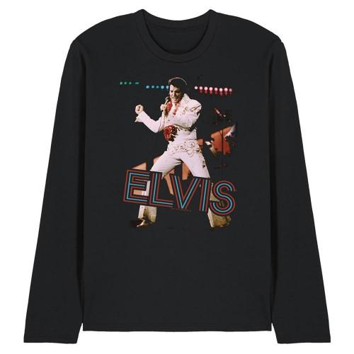 Elvis Presley Unisex Adult Hit The Lights Long-Sleeved T-Shirt