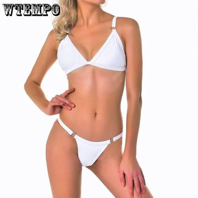 Brand Fashion Bikini Sexy Solid Color Split Swimsuit Explosion Multicolor Bikini