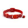 Pet Bell Collar Polka Dots Adjustable 7.5-12 Inch Width 1.0cm Plastic Buckle Small Dog Kitten Puppy Bell Collar Christmas