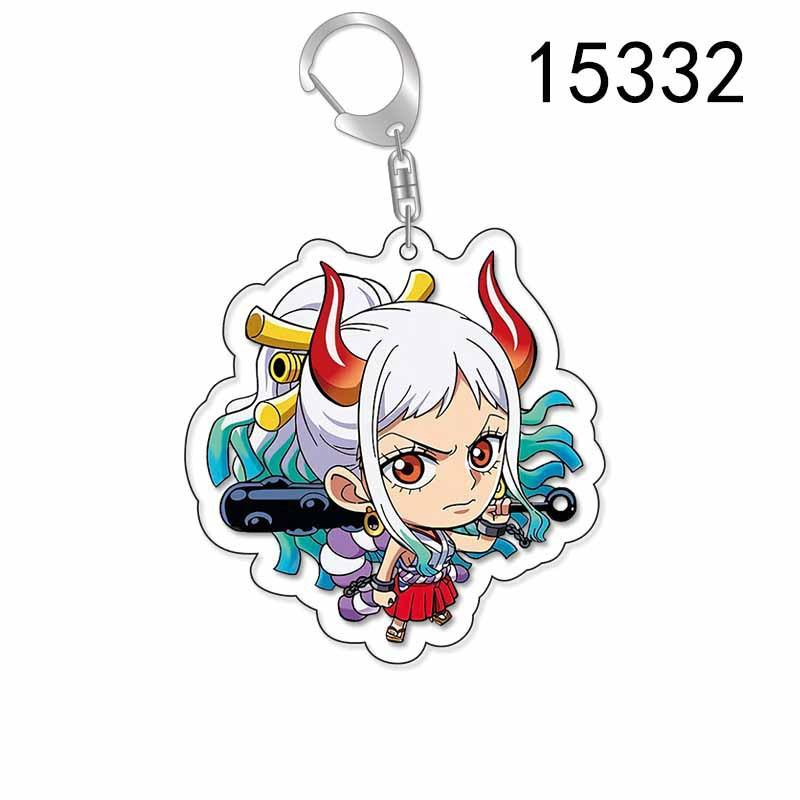 One Piece Luffy Schlüsselanhänger, Luffy in Nikka-Form, Acryl Taschenanhänger/Schlüsselanhänger