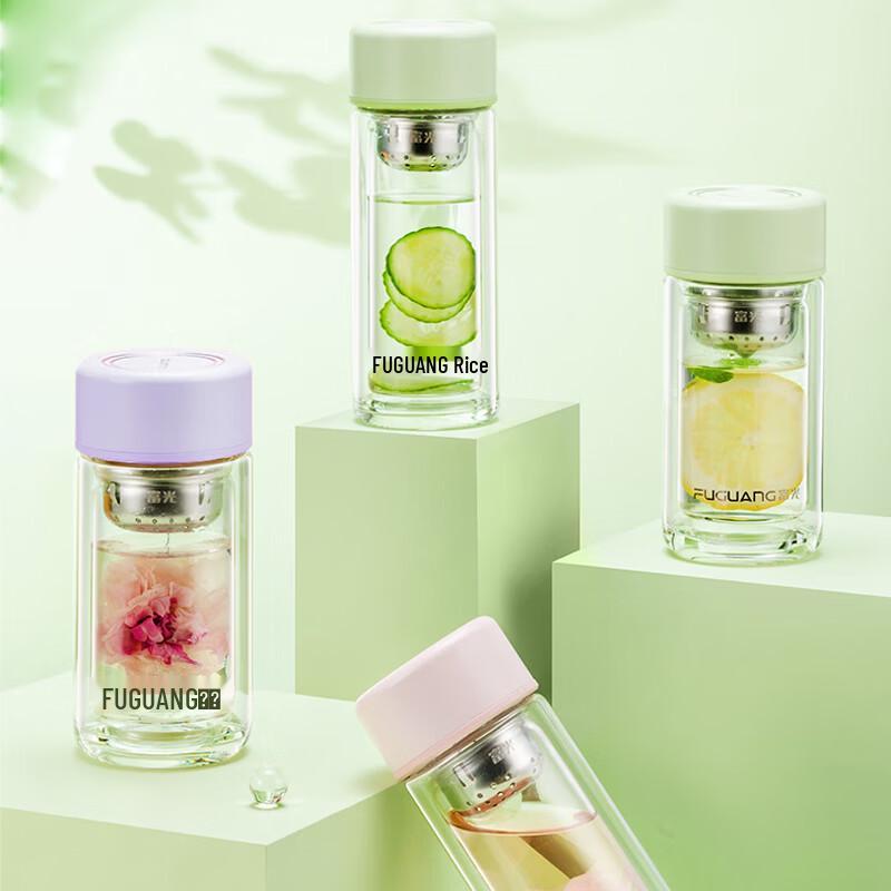 FUGUANG G2202 Yiyan Double Wall Glass Cup 180ml