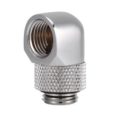 G1/4 Thread PC Water Cooling Fitting 90 Degrees Two Touch Fitting Elbow Connector Soft Tubes
