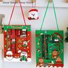 6Pcs/set Cartoon Christmas Kawaii Children Stationery Set Pencil Sharpener Erasers Pencils Rulers School Stationery Supplies