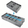 Expandable 2-Tier Drawer Organizer Multi-Compartment Storage Box with Dividers for Kitchen Makeup Office Bathroom Space-Saving