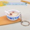 Chinese-Style Edible Toy Keychain: 4cm Simulation Food Bowl Pendant Gift