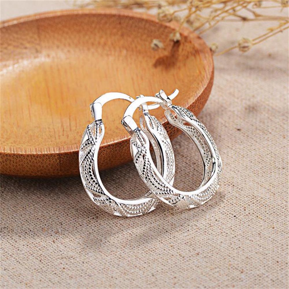 Exaggerated 925 Silver Hollow Earrings & Ear Jewelry - Europe & America