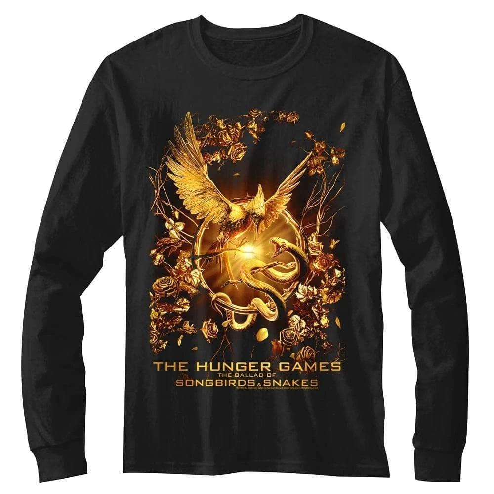 Hunger Games Golden Songbirds & Snakes Long Sleeve T Shirt XXXXL
