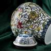 Enamel Color Ginger jar Vintage Ceramic Jars Blue and White Porcelain Tea Caddy Classical Storage Tank Cosmetic Containers