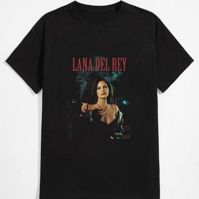 Vzácné tričko Lana Del Rey Born to Die s krátkým rukávem Černé Velikosti S5XL SN287