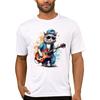 TEEHUB Vintage 3D Cat Play Guitar Men T-Shirt Fashion Streetwear Short Sleeve T Shirts Hipster Music Tee Cool Tops