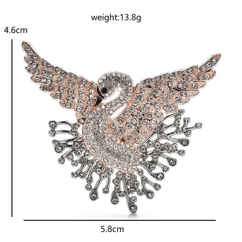 

Летающая Блестящая Брошь Лебедь для Женщин Леди Стразы Птица Вечеринка Офис Корсажные Булавки Подарки