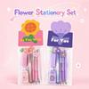 Dreamy Flower Stationery Set 8-in-1 Ballpoint Pen Multi-functional Clip  Gift Prize