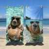Coole Capybara Poolhandtücher Weiches Poolgeschenk für Reise, Fitnessstudio, Dusche, Camping Schnelltrocknend Sportliche Große Strandhandtücher