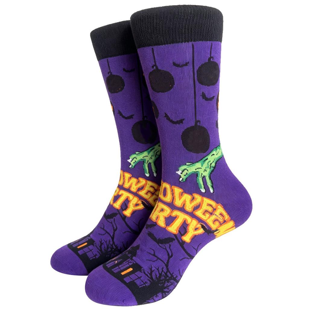 Adult Casual Halloween Printed Knee High Socks for Women Men Holiday Fun