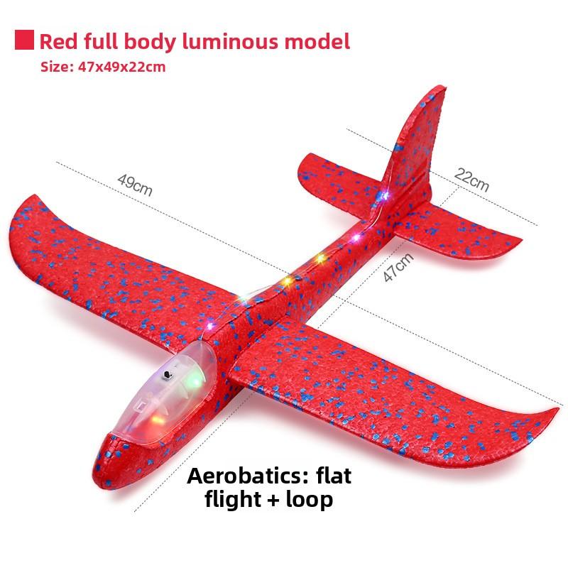 Foam Aircraft Luminous Toy Hand Throw Aircraft Model Children Glider Activity Ground Marketing