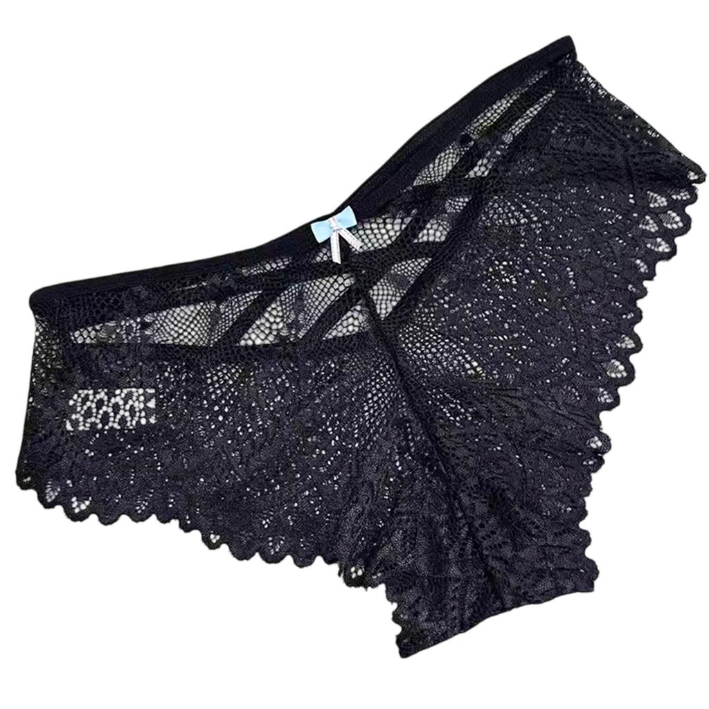 Women's Lightweight Lace Underwear With Sexy Hollow Out And Comfortable Breathable Mid Waist