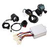 Electric Bike Conversion Kit 24V 500W Brushed Controller Thumb Throttle Headlamp and Switch for Scooters