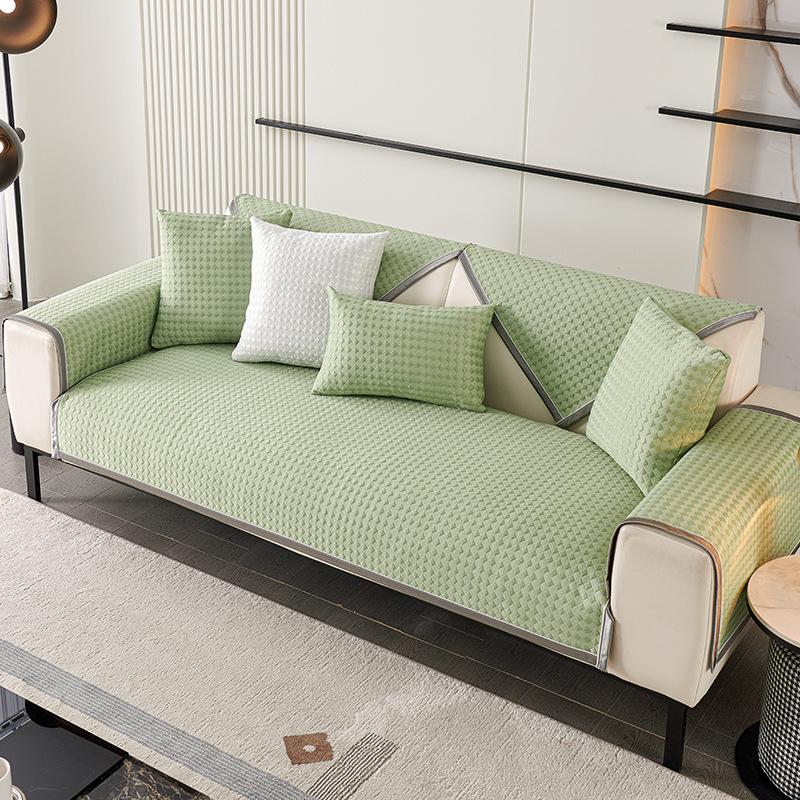 

Легкая роскошная летняя подушка для дивана, подушка для сиденья для лета, высококачественный нескользящий чехол для дивана, ткань для ледяного покрытия 70*70cm