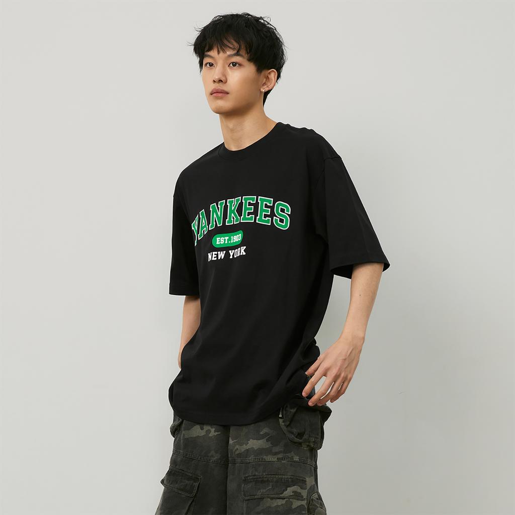 New MLB College Style Series T Shirts Unisex Black 3ATSV0243-50BKS