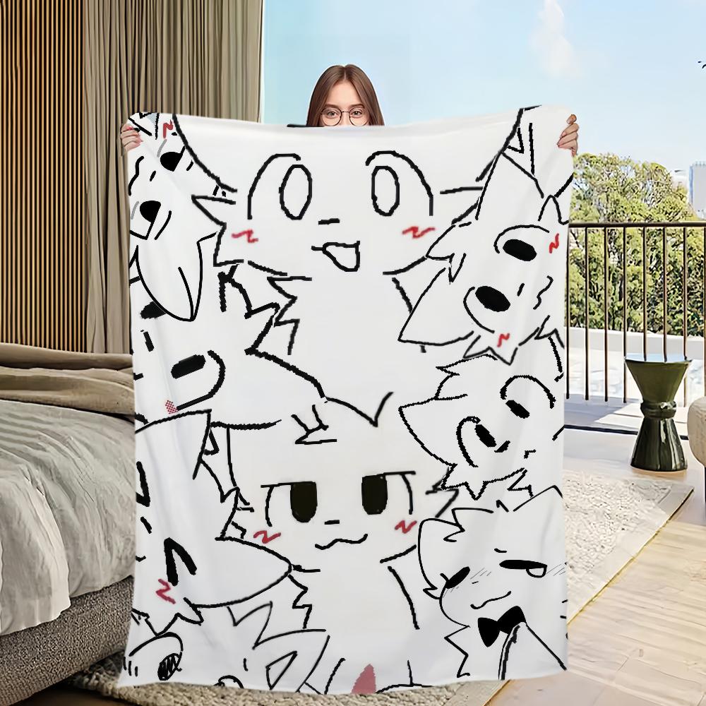 Cute Boykisser Silly Cat Blanket Soft Comfortable Nap Plush Suitable For Iiving Room Office Bedroom Birthday Home Kid Gift