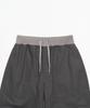 TOFFEE WOMEN W Elastic Waist Wide Cargo Pants (Charcoal)
