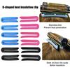6/12Pcs U-shaped Insulation Clip High Temperature Salon Hair Perming Barber Perm Hair Pad Curly Accessory Styling Tools