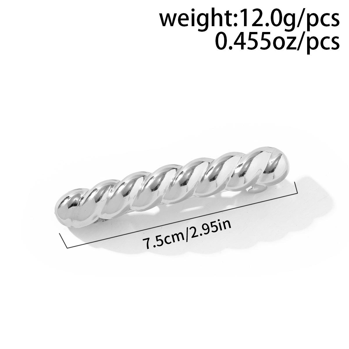 

Простые аксессуары для волос из сплава, заколка для волос, пружинная заколка для женщин 2025 года, новая интернет-знаменитость, высококачественное слово, заколка для хвоста серебряный