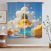 Fruit Pineapple Customs Free Shipping Products Curtains for Living Room Decoration Window Curtain Tiebacks Ready Curtains Cheap