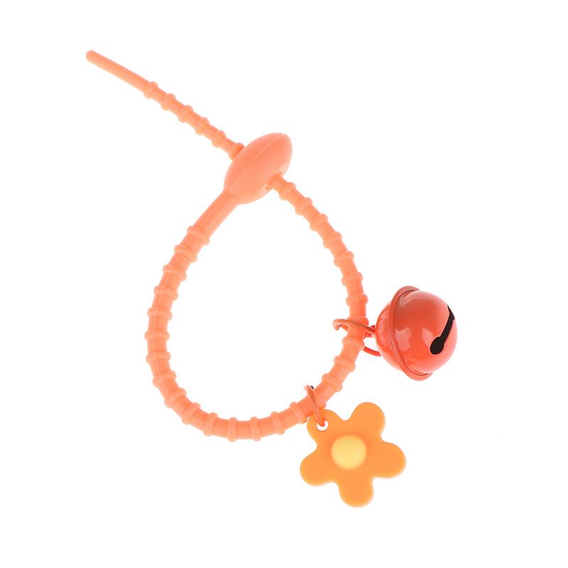 1Pc Sweet Candy Color Tadpoles Bell Keychain Silicone Floral Keyring For Girls Bag Pendant Car Key Ring Backpack Decoration