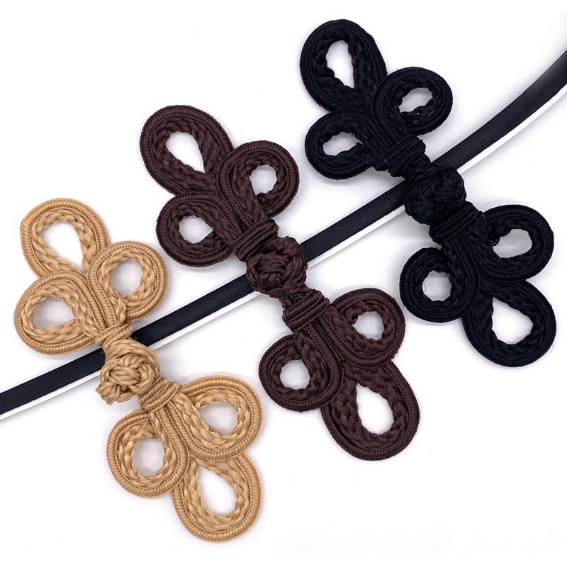10 Paar Chinesische Froschverschlüsse Knöpfe Knotenverschluss für Cheongsam Tang-Anzug Traditionelles Handwerk Dekor 6 *14cm