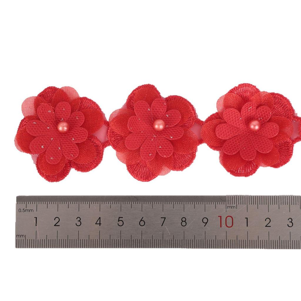 Three-Dimensional Small Flower Embroidery Organza Lace Accessories